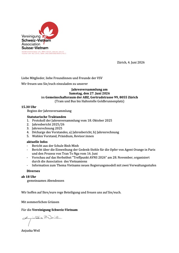 Einladung JV 2026